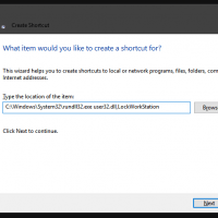 How to create a Windows shortcut to lock the screen