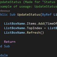 VB.net: Update Listbox with Time,Text then Autoscroll