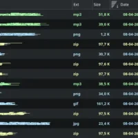 Double & Total Commander - Extension List For File Type Colors